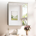 TokeShimi 26x30 Recessed or Surface Mounted Medicine Cabinet Mirror, Aluminum by RefinedBathroomAccessories