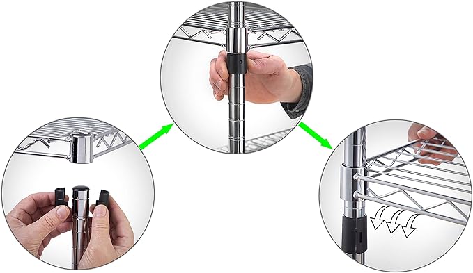 18" Deep x 30" Wide x 34" Height Wire Shelving Kit | 2-Tier | NSF Commercial - Image 4