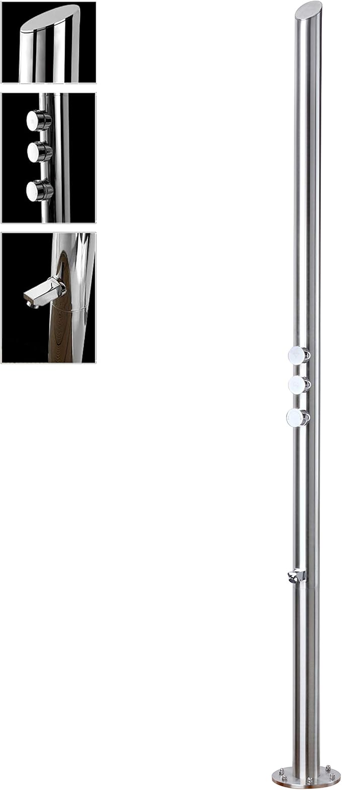 Wayime 85" Separable&Composable Free-Standing Brushed Stainless Steel 304 - Image 2