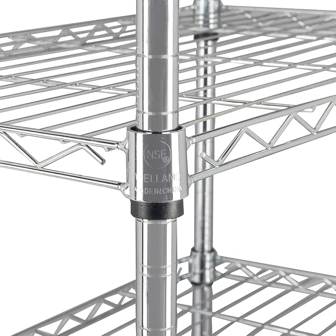 8 Tier Storage Racks Shelving, Heavy Steel Pantry Shelves, Adjustable Wire - Image 9