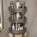 VOLPONE Corner Shower Shelf Suction Cup Shower Caddy Corner No Drilling by VOLPONE