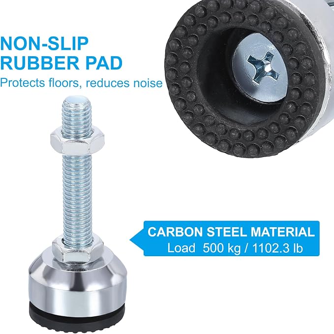 PATIKIL Furniture Leveling Feet 1.6" Dia Base M12 Thread - Image 3