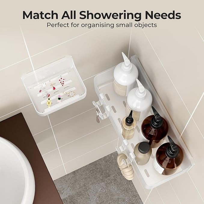 Orimade Shower Caddy 3-Pack, No-Drill Adhesive Shelves - Image 3