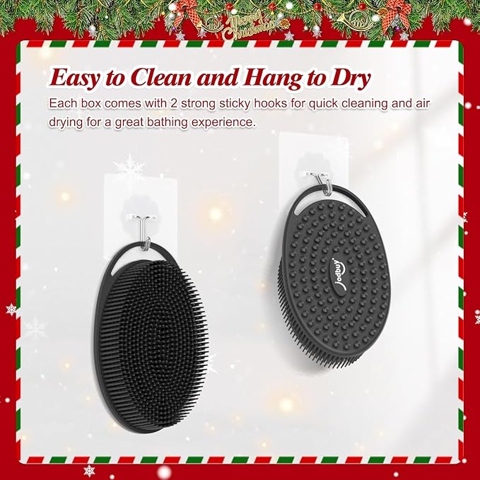 2 Packs Silicone Body Scrubber, Food-Grade Body Scrubber - Image 4