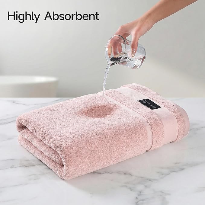 REDKISS 2 Pack Large Bath Towels Set, 100% Cotton, 31x63 in, Heavyweight 760G - Image 5