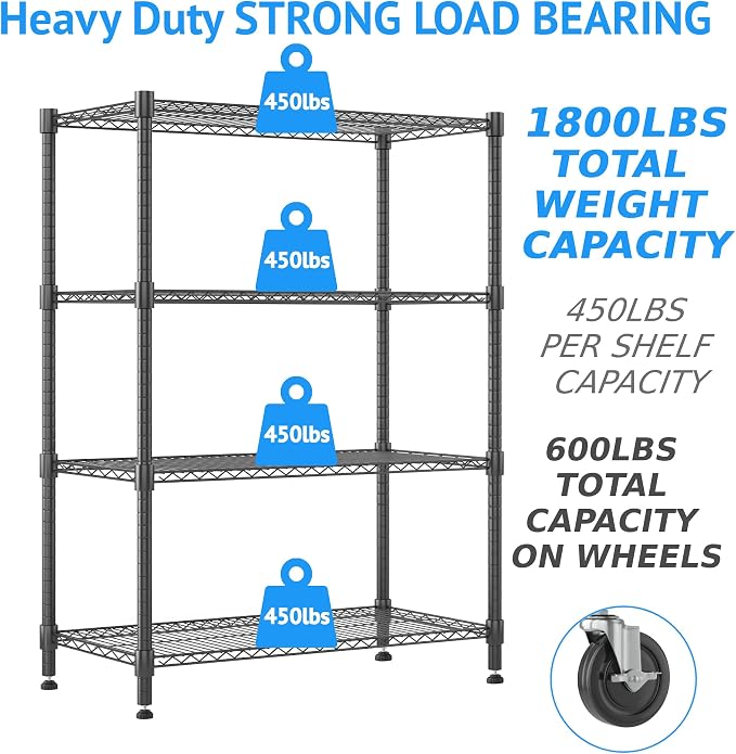 Homdox Heavy Duty Metal Shelves - Image 4