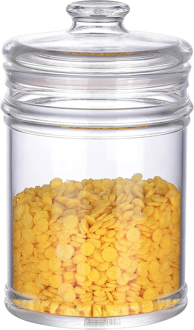 50oz Reinforced Medium Acrylic Storage Jar, Airtight Lid Cookie Jar | Ideal by IVOOBR