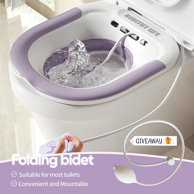 Sitz Bath，Electric Sitz Bath for Toilet, Portable and Collapsible Sitz Bath Tub - Image 2