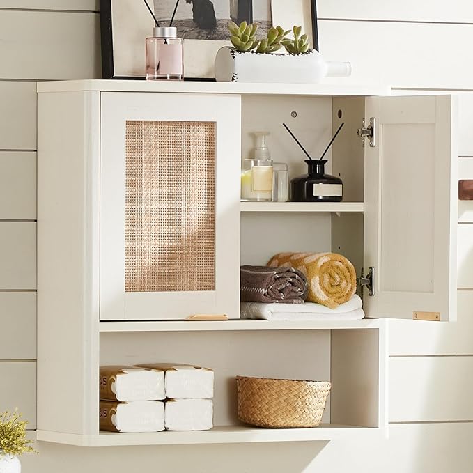 LEYAOYAO Rattan Bathroom Wall Cabinet, Boho Medicine Cabinet by LEYAOYAO-Findtheshiningpointofyourideallife%EF%BC%81