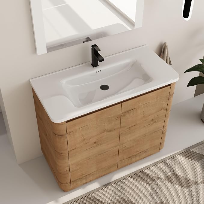 40 Inch Bathroom Vanity with Sink, Premium Plywood Wooden Cabinet with Soft - Image 8