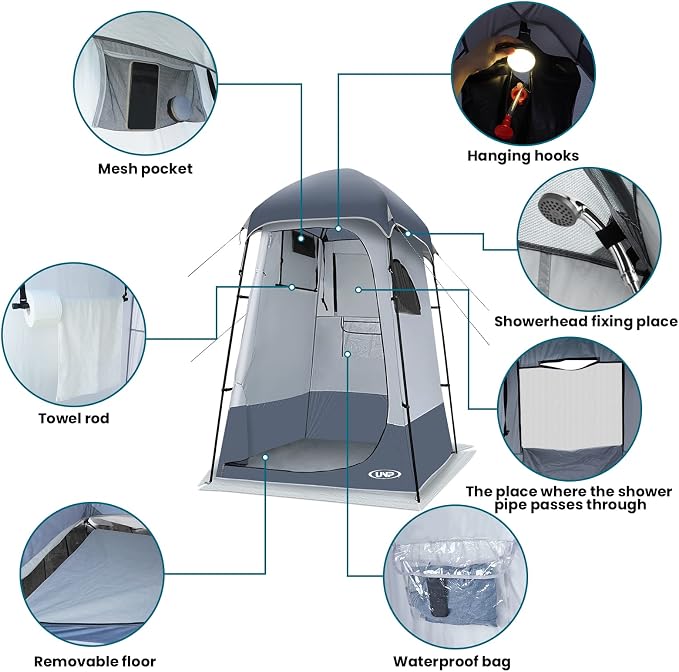 Shower Tent, Outdoor Camping Privacy Shelter-Dressing Changing Room-Portable - Image 5