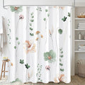 Gibelle Long Shower Curtain 72 x 78, Watercolor Floral Fabric Shower Curtain by Gibelle