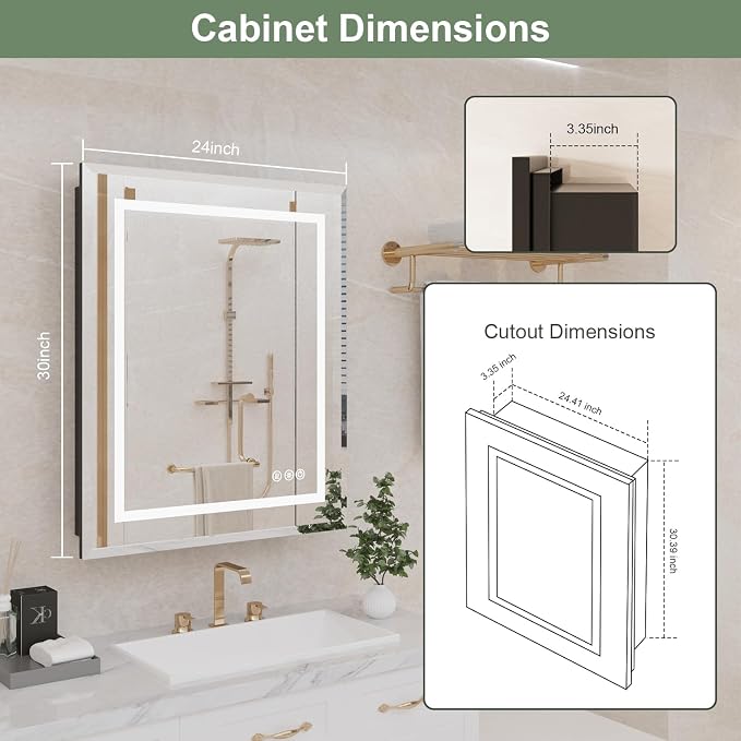 Medicine Cabinet, LED Mirror Cabinet - Image 2