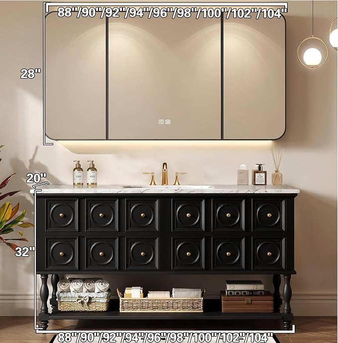 92IN Bathroom Vanity with Sink - Image 7