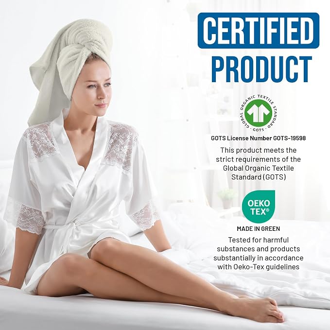 TOWELTIQUE- Organic Cotton Plush Bath Towels Pack of 4 GOTS & Oeko- TEX - Image 3