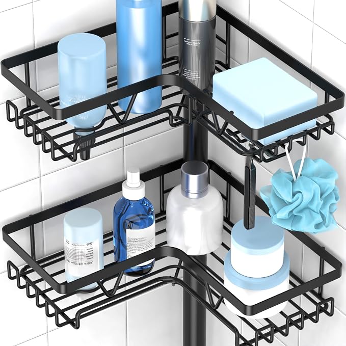 KEGII Corner Shower Caddy Standing – 4-Tier Shower Shelf Organizer - Image 4