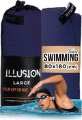 illusion Extra Large Microfibre Swimming Towel–Compact, Lightweight & Quick Dry by Unknown