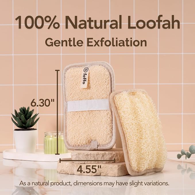 Loofah Sponge for Body Scrub, Exfoliating Body Scrubber & Shower Sponge Shower - Image 2