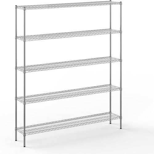 14" Deep x 72" Wide x 86" Height Wire Shelving Kit | 5-Tier | NSF Commercial by Regal+Altair