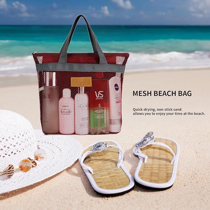 Mesh Shower Caddy Bag Portable Hanging Toiletry and Bath Organizer - Image 6