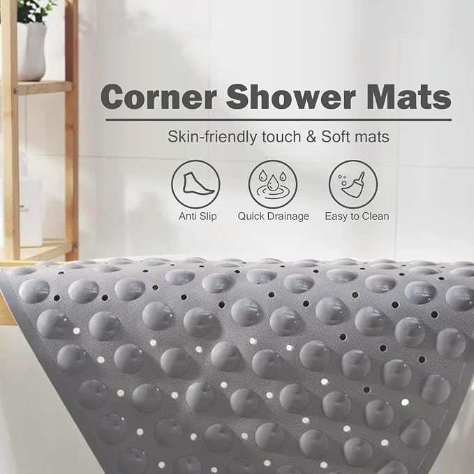 Mrcrypos Corner Shower Mats 27.5 x 27.5 Inches Bath Mat - Image 2