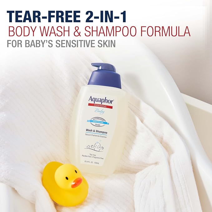 Aquaphor Baby Wash and Shampoo, Unscented Baby Shampoo and Wash, Holiday Gifts - Image 2