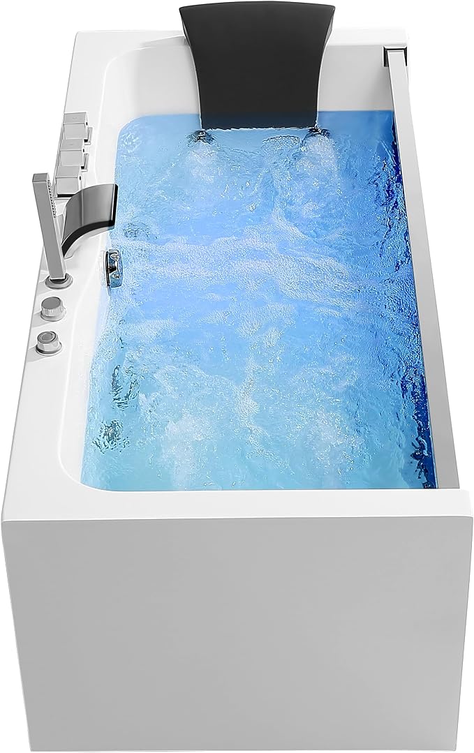 Empava 67 in. Acrylic Alcove Whirlpool Bathtub - Image 12