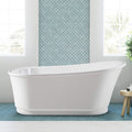 FerdY Langkawi 59" Acrylic Freestanding Bathtub, cUPC Certified, Chrome Drain by FerdY
