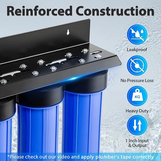 iSpring WGB32B-PB 3-Stage Whole House Water Filtration System w/ 3/4'' Push-Fit - Image 2