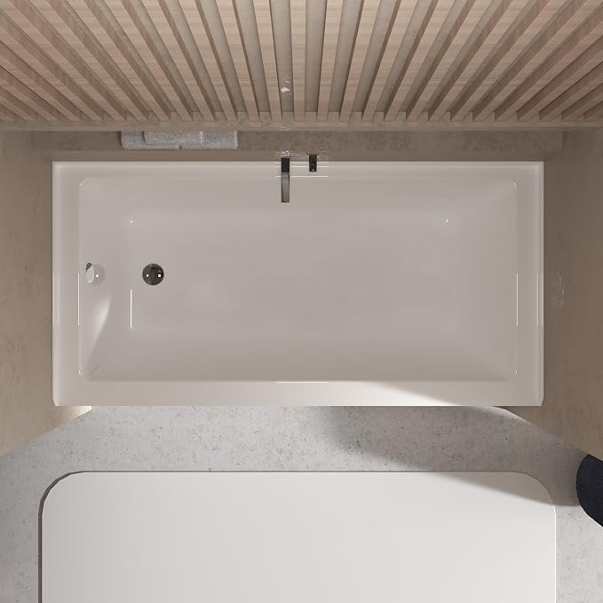 Acrylic Alcove Bathtub 60×32 Inch Drop-In Bathtubs– Left Hand Drain & Overflow - Image 2