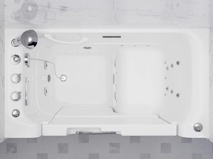 ANZZI Walk In Tub for Seniors 29"x53" Left Drain ADA Wheelchair Accessible - Image 2