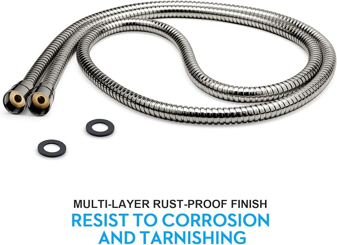 Shower Hose, 79 Inches Extra Long Stainless Steel Handheld Shower Head Hose - Image 7