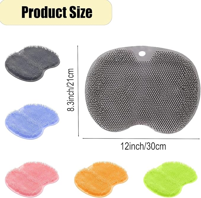 Shower Foot Scrubber Mat with Non-Slip Suction Cups, Exfoliating Foot and Back - Image 8