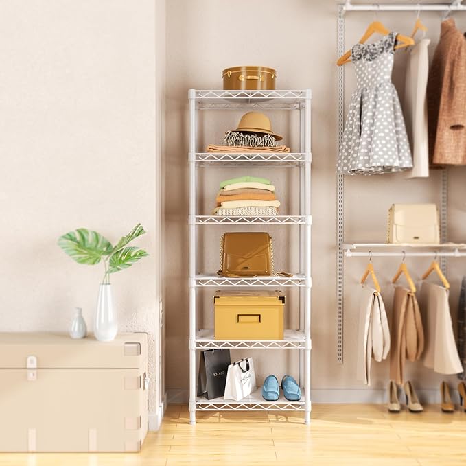 Small 6 tire Shelves Storage Wire Shelving Unit Metal Shelf Adjustable - Image 2