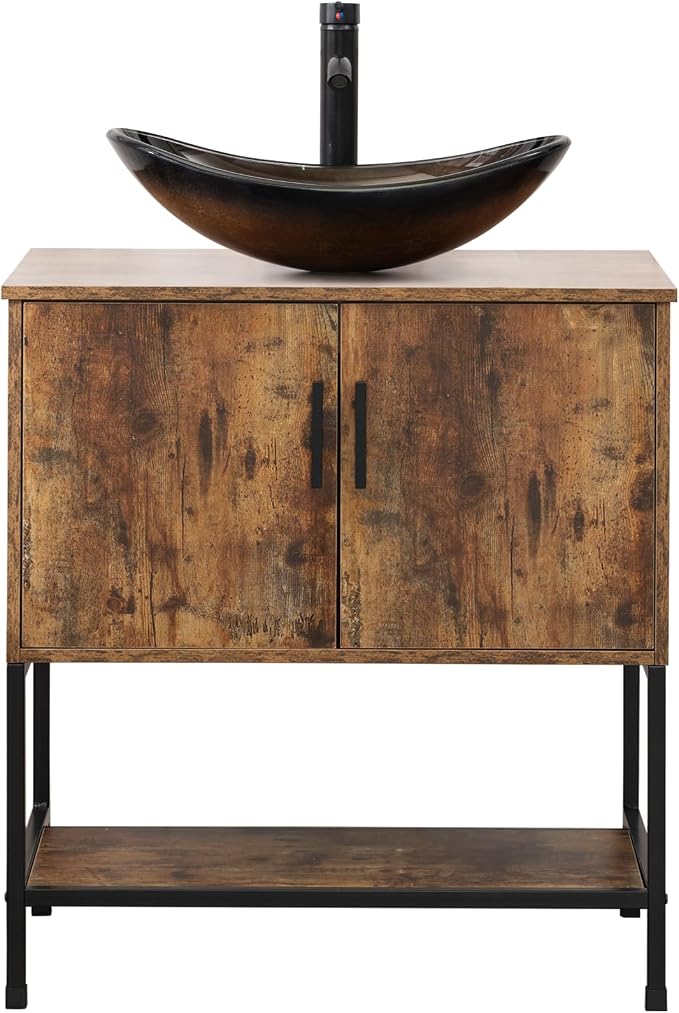 UEV Rustic Brown 30" Bathroom Vanity - Image 9
