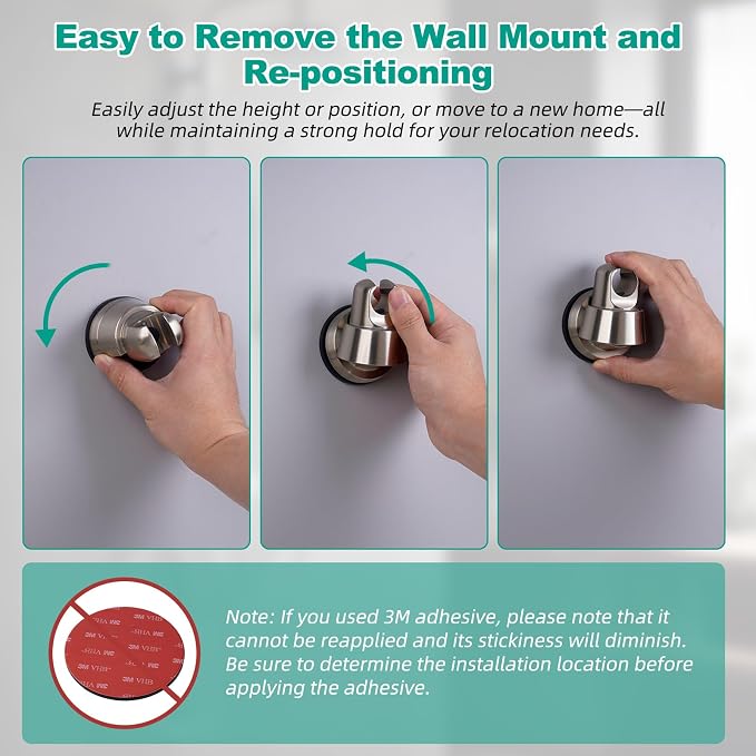 Hibbent Vacuum Suction Cup Shower Head Holder, Removable Shower Head Bracket - Image 8