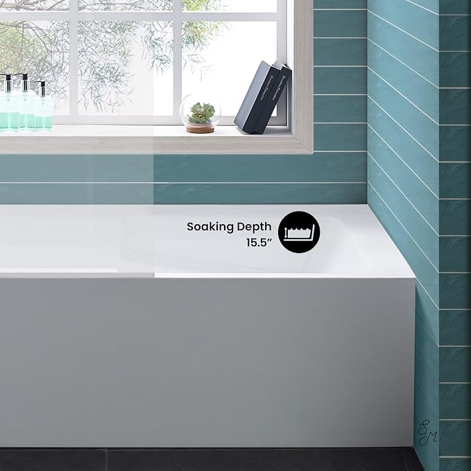 Swiss Madison Well Made Forever SM-AB549 Voltaire Alcove Tub 54" x 30" - Image 6