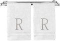 Monogrammed Hand Towel, Personalized Initial Gift, Extra Absorbent 100% Turkish by BareCotton