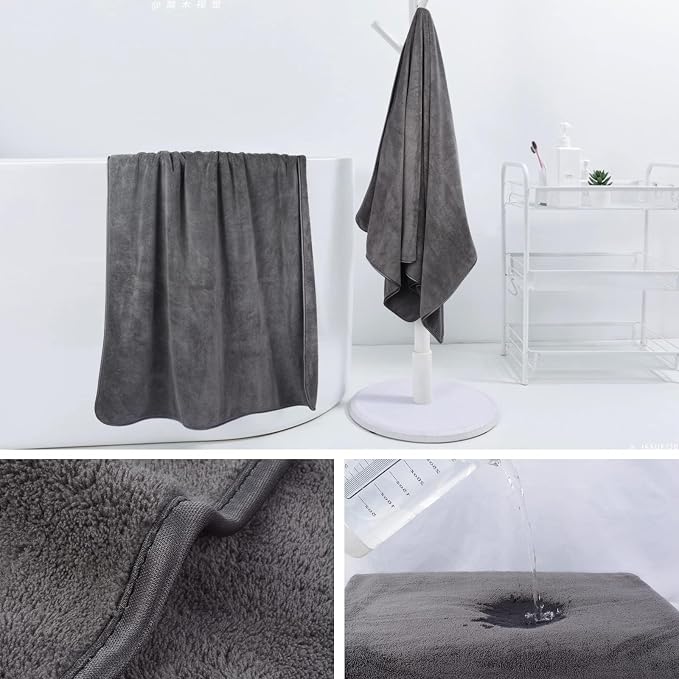 KinHwa Microfiber Bath Towels Large Bathroom Towels Absorbent Shower Soft Towels - Image 6