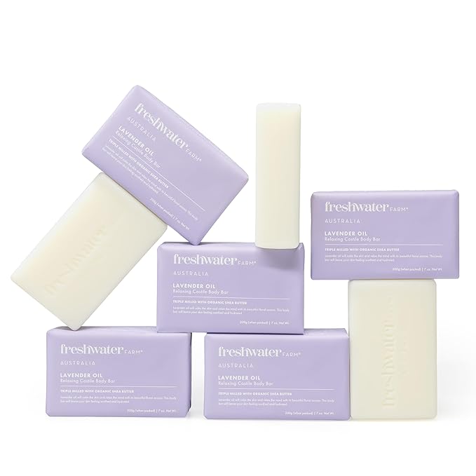 Freshwater Farm Australia Relaxing Castile Natural Bar Soap by FRESHWATERFARMAUSTRALIA