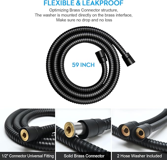 Shower Hose Extra Long 59 Inches Handheld Shower Head Hose - Image 6
