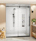 Bathbliss Glass Shower Door 56"-60" Wx76 H, Frameless Sliding Glass Door by Unknown