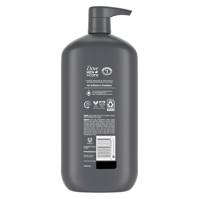 Dove Men+Care Relaxing Blue Eucalyptus + Birch Body and Face Wash - Image 2