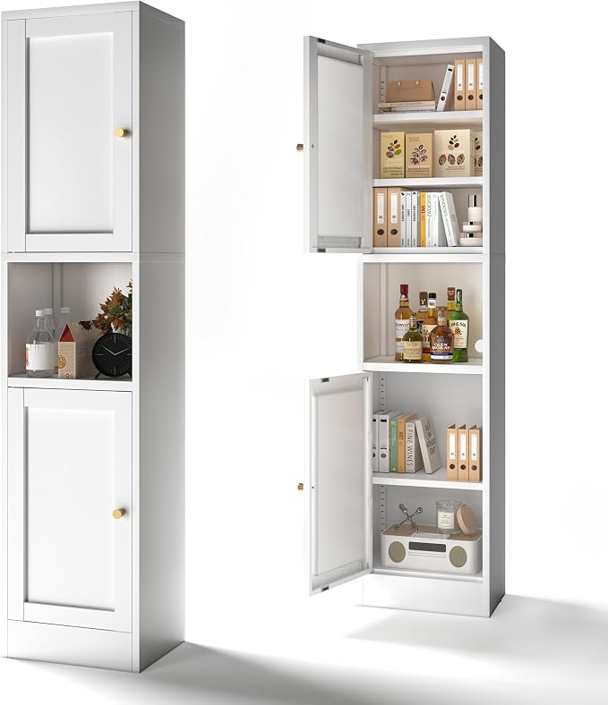 COFaR 67" Tall Metal Bathroom Storage Cabinet, 6-Tier Freestanding Linen Tower by COFAR