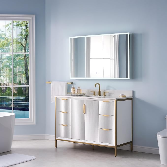 WELLFOR 48" X 30" LED Medicine Cabinet - Image 3