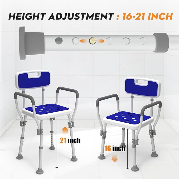 Shower Chair for Inside Shower，500 lbs Heavy Duty Bath Seat for Elderly and - Image 3