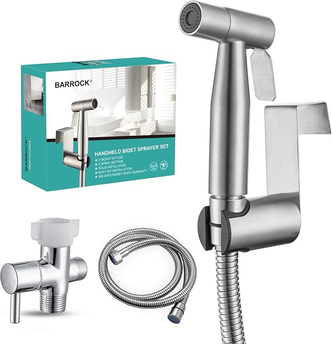 BARROCK Handheld Bidet Sprayer for Toilet, Stainless Steel Metal Made Baby by BARROCK