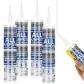 4 Pack of Clear Silicone Sealant, All-Purpose 100% Waterproof Silicone Caulk by AIBGALE