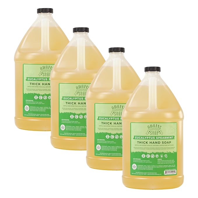 Adams Handmade Soap Liquid Organic Castile Thick Hand Soap 1 Gallon by AdamsHandmadeSoap