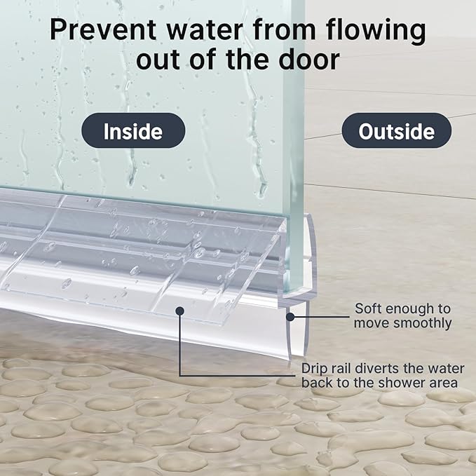 AmazerBath Shower Door Bottom Seal 39 inch - Image 3